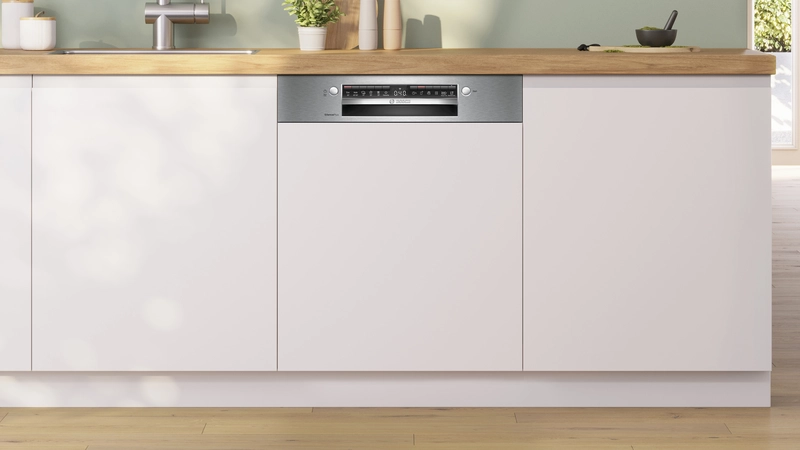 Semi-integrated dishwashers