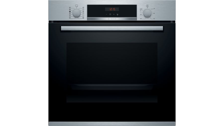 Horno Bosch Serie 4 hra574bs0 71l negro independiente clase multifuncion con vapor pirolitico cristal acero inoxidable 60cm añadido pirolisis 71 litros encastrable 60 7 asistente de limpieza ap. abatible integrable 8 3600