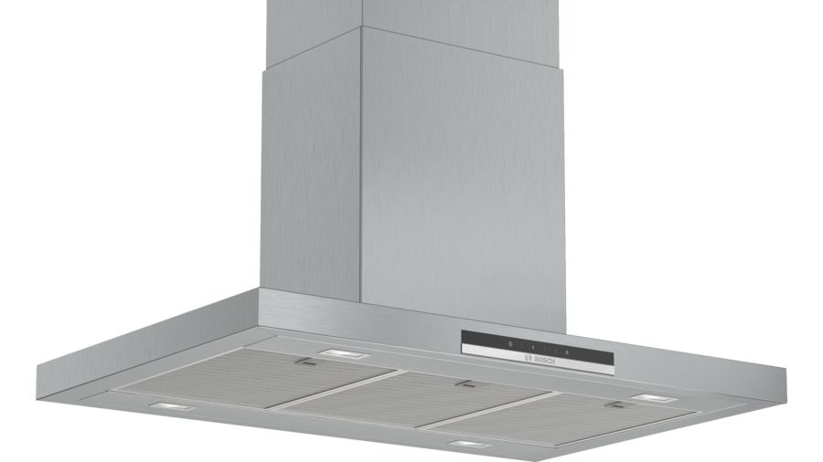 Bosch Dib97im50 898mm campana decorativa isla 754 m³h 4 velocidades 57 db iluminación led 90 cm clase silencio inoxidable 90cm techo serie m3h acero 45 898 438 89.8 4242005086269 s0422407